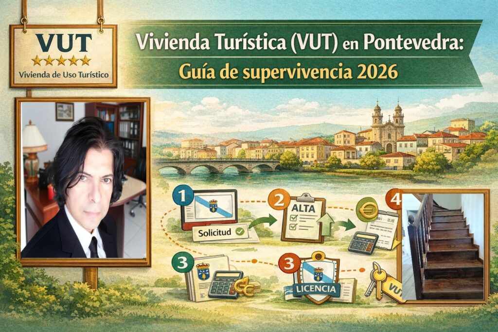 Infografía de los pasos para legalizar una Vivienda de Uso Turístico en Galicia