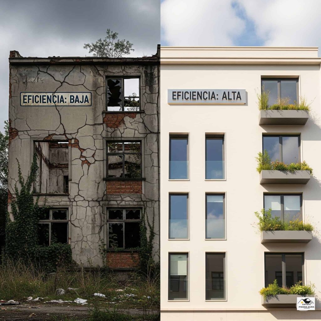 Transformación de un edificio: antes y después de la reforma para mejorar la eficiencia energética