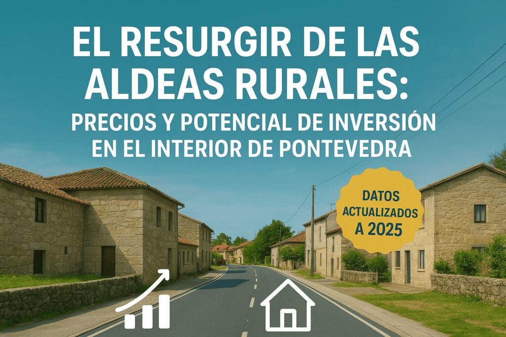 "Aldea rural con casas de piedra en el interior de Pontevedra, ideal para invertir"