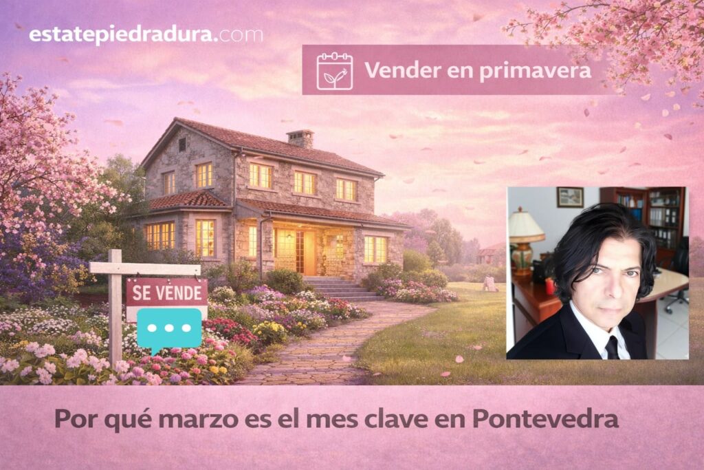 Vivienda iluminada en Pontevedra preparada para la venta en primavera